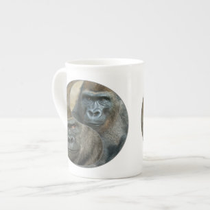 Gorilla Mutter und Sohn Porzellantasse