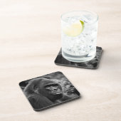 Gorilla Nah Schwarz-Weiß-Portrait Getränkeuntersetzer (Rechte Seite)