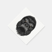 Gorilla Napkins - Illustriertes Party Serviette (Ecke)