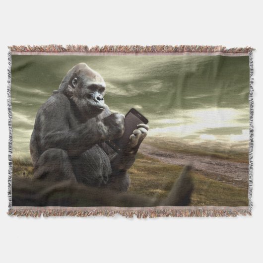 Gorilla nimmt zum Tablet Decke (Vorderseite)
