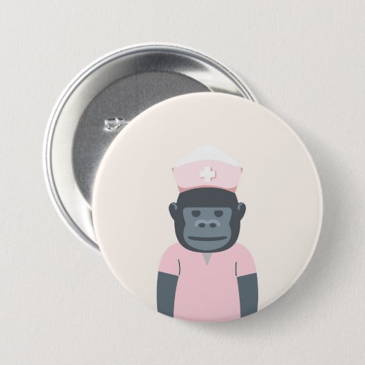 Gorilla Nurse Button (Vorne & Hinten)
