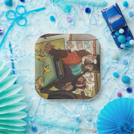 #Gorilla Paper Plate Pappteller (Party)