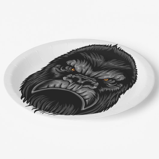 Gorilla Paper Plate Pappteller (Schrägansicht)