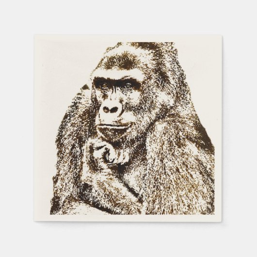Gorilla-Papiertücher Serviette (Vorderseite)