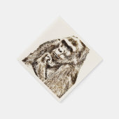 Gorilla-Papiertücher Serviette (Ecke)