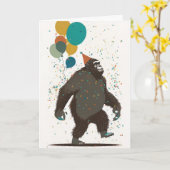 Gorilla Party Grußkarte Karte (Gelbe Blume)