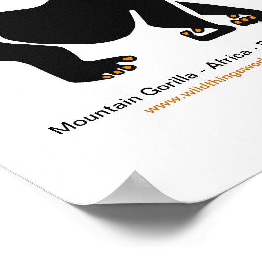 Gorilla - Plakat (Ecke)