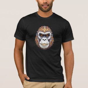 Gorilla Playful Adorable Fun Tier farbiges Glück T-Shirt