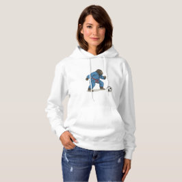 Gorilla playing soccer in karate kimono hoodie