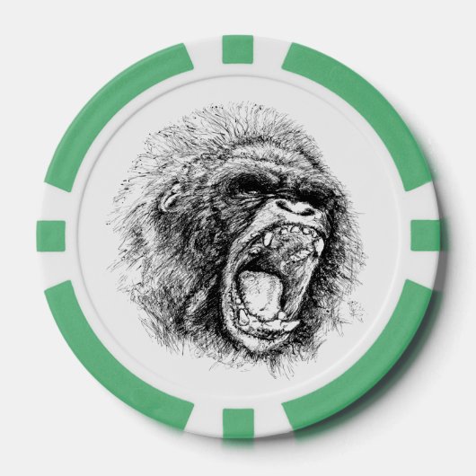 Gorilla Pokerchips (Vorderseite)