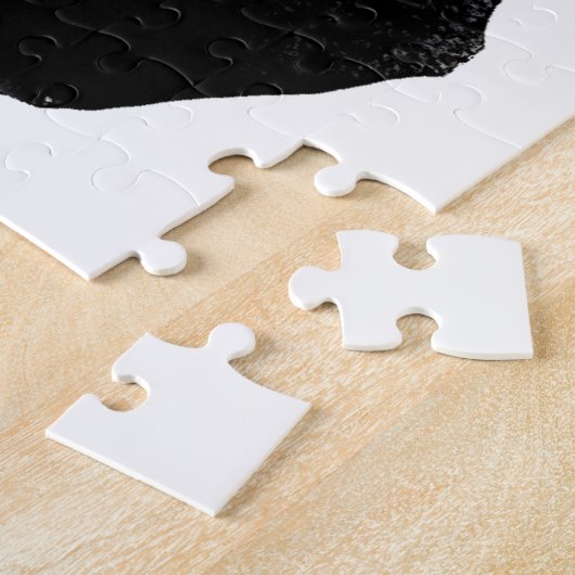 Gorilla Pop Art Black & White Puzzle (Seite)