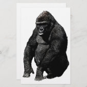 Gorilla Pop Art Briefpapier (Vorne/Hinten)