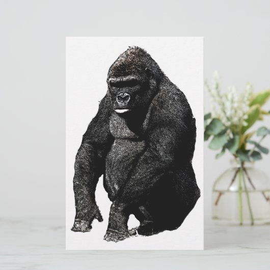 Gorilla Pop Art Briefpapier (Stehend Vorderseite)