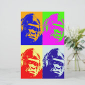 Gorilla Pop Art Briefpapier (Stehend Vorderseite)