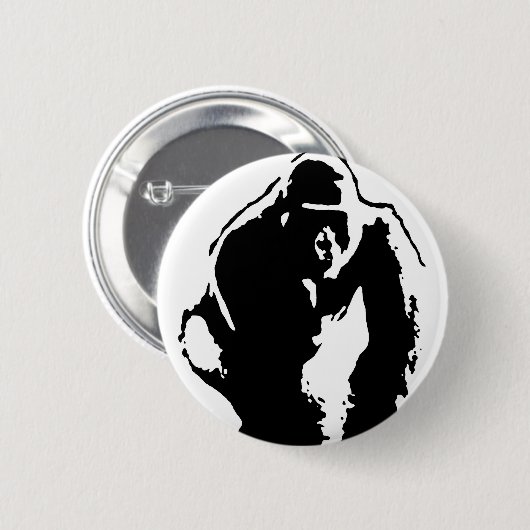 Gorilla Pop Art Button (Vorne & Hinten)
