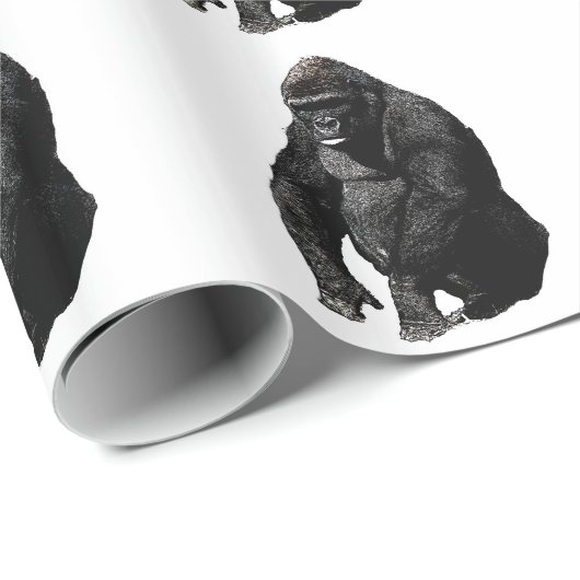 Gorilla Pop Art Geschenkpapier (Rolleneckpunkt)