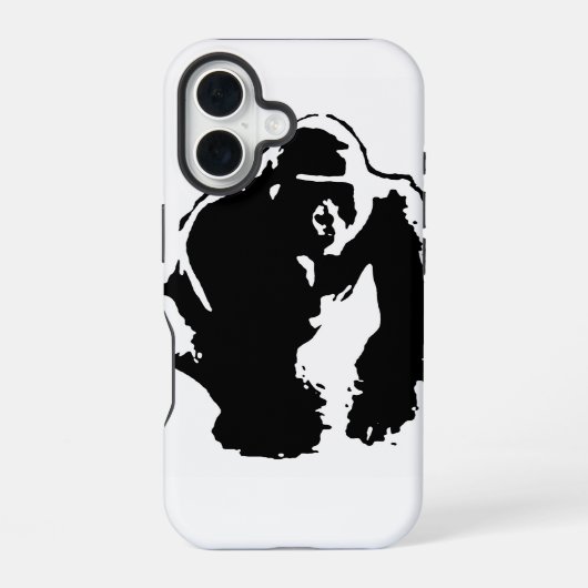 Gorilla Pop Art iPhone 16 Hülle (Rückseite)
