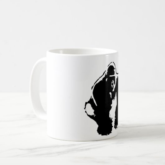 Gorilla Pop Art Kaffeetasse (Vorderseite Links)