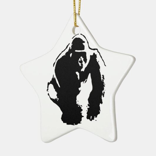 Gorilla Pop Art Keramik Ornament (Links)