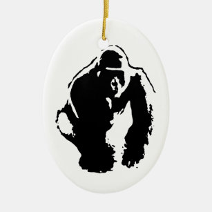 Gorilla Pop Art Keramikornament