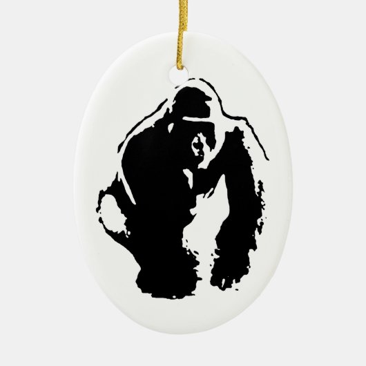 Gorilla Pop Art Keramikornament (Vorne)