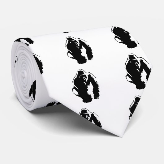 Gorilla Pop Art Krawatte (Gerollt)