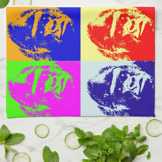 Gorilla Pop Art Küchentuch (Gefaltet)