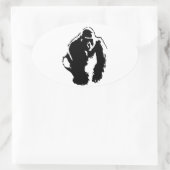 Gorilla Pop Art Ovaler Aufkleber (Tasche)