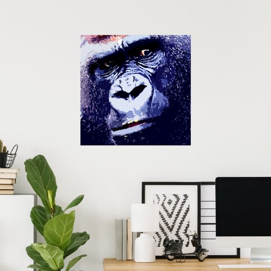 Gorilla Pop Art Poster Print (Heimbüro)