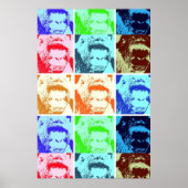 Gorilla Pop Art Poster Print (Vorne)