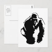 Gorilla Pop Art Postkarte (Vorne/Hinten)