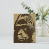Gorilla Pop Art Postkarte (Stehend Vorderseite)