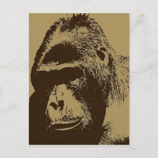 Gorilla Pop Art Postkarte (Vorderseite)