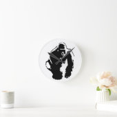 Gorilla Pop Art Runde Wanduhr (Zuhause)