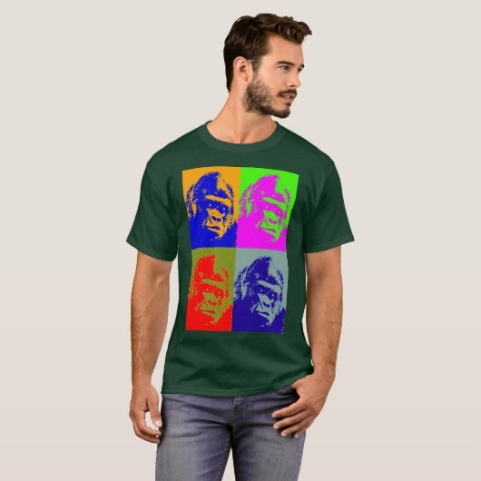 Gorilla Pop Art T-Shirt (Vorne ganz)