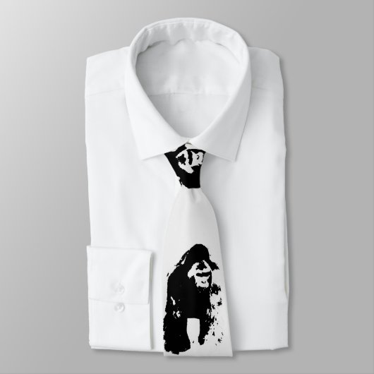 Gorilla Pop Benutzerdefinierte Krawatte (Gebunden)