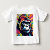 Gorilla Pop Cartoon Zeichnend Baby T-shirt (Vorderseite)