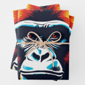 Gorilla Pop Cartoon Zeichnend Geschenkpapier Set (Beispiel)