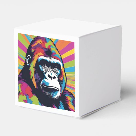 Gorilla Pop Cartoon Zeichnend Geschenkschachtel (Rückseite)