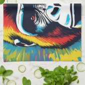 Gorilla Pop Cartoon Zeichnend Geschirrtuch (Gefaltet)