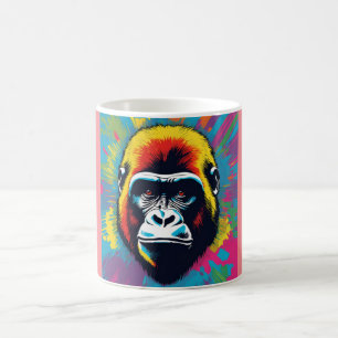 Gorilla Pop Cartoon Zeichnend Kaffeetasse
