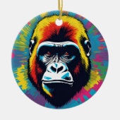 Gorilla Pop Cartoon Zeichnend Keramik Ornament (Vorne)
