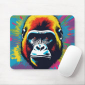 Gorilla Pop Cartoon Zeichnend Mousepad (Mit Mouse)