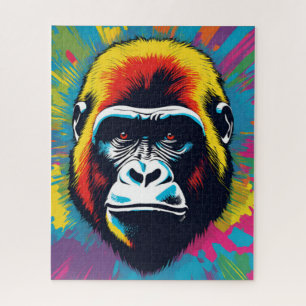 Gorilla Pop Cartoon Zeichnend Puzzle
