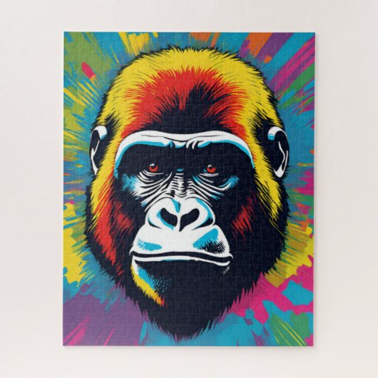 Gorilla Pop Cartoon Zeichnend Puzzle (Vertikal)