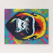 Gorilla Pop Cartoon Zeichnend Puzzle (Horizontal)