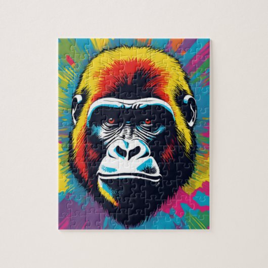 Gorilla Pop Cartoon Zeichnend Puzzle (Vertikal)