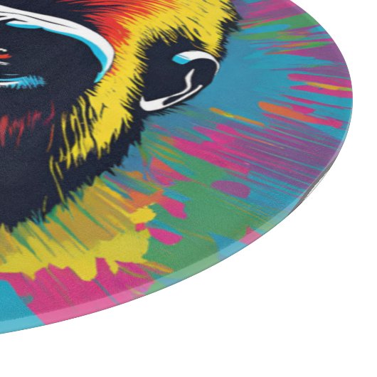 Gorilla Pop Cartoon Zeichnend Schneidebrett (Ecke)