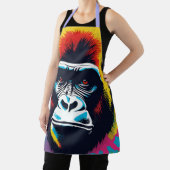 Gorilla Pop Cartoon Zeichnend Schürze (InSitu)