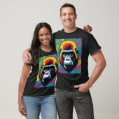 Gorilla Pop Cartoon Zeichnend T-Shirt (Unisex)